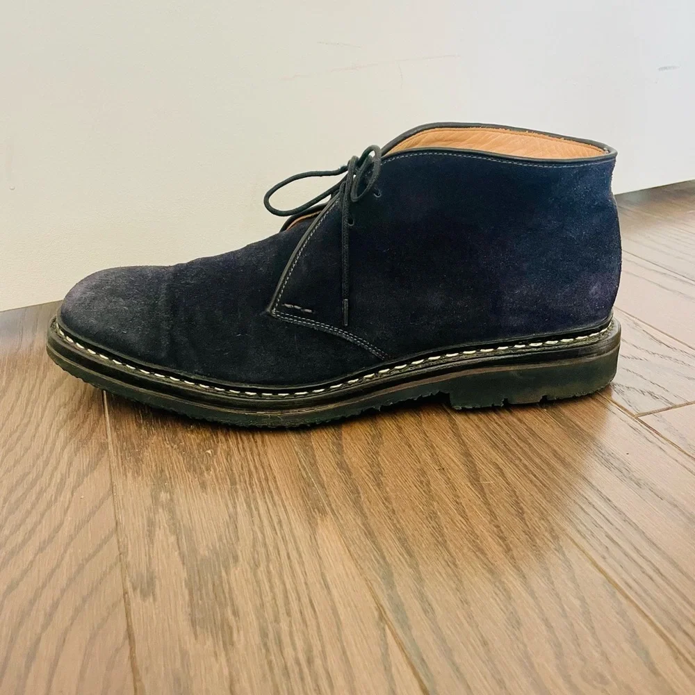 HESCHUNG GENET DESERT BOOT SUEDE BLUE FRANCE
